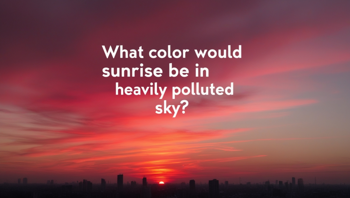 what color would sunrise be in a heavily poluted sky